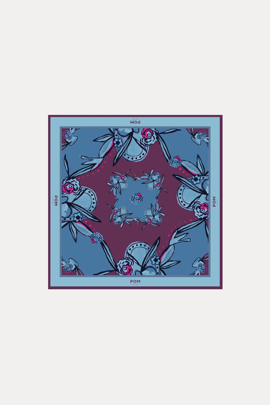 POM Amsterdam Shawls Blue / OS SJAAL - Mystic Dinner Small