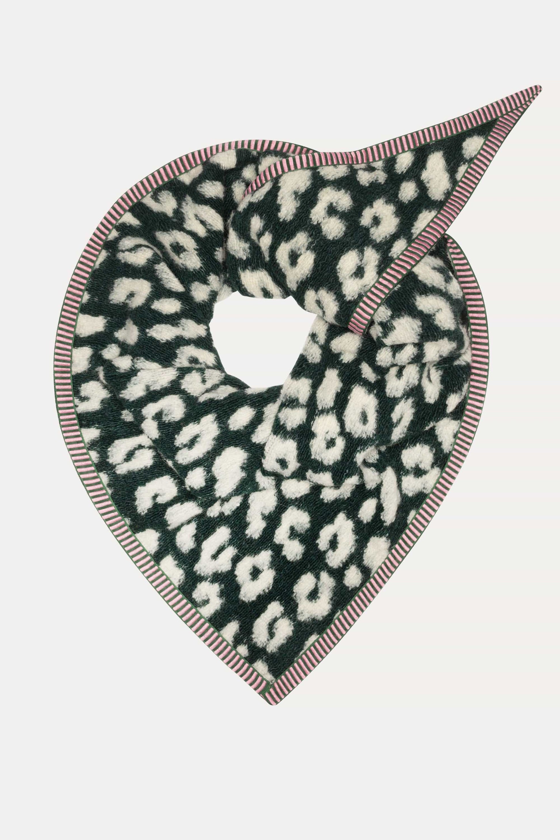 POM Amsterdam Shawls Green / OS SJAAL - Leopard Green