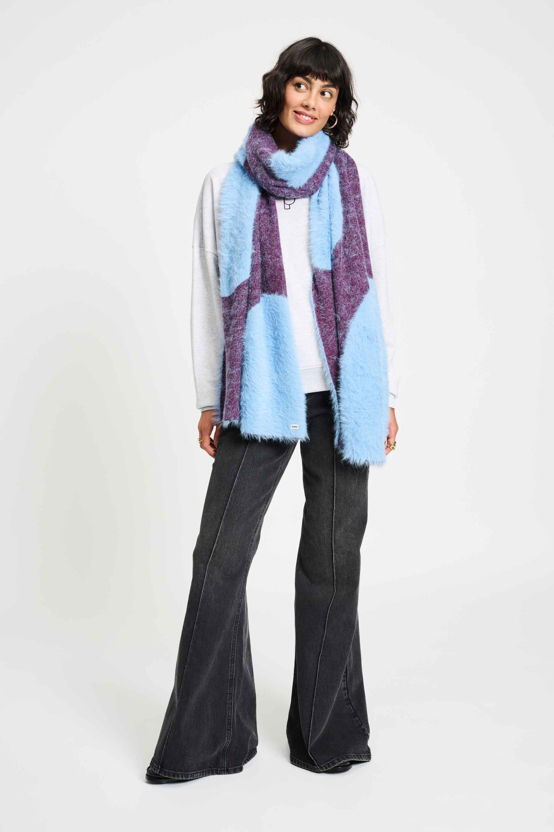 POM Amsterdam Shawls Purple / OS SJAAL - Dots Plum