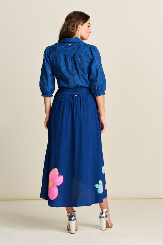 POM Amsterdam Skirts ROK - Ink Blue Blossom