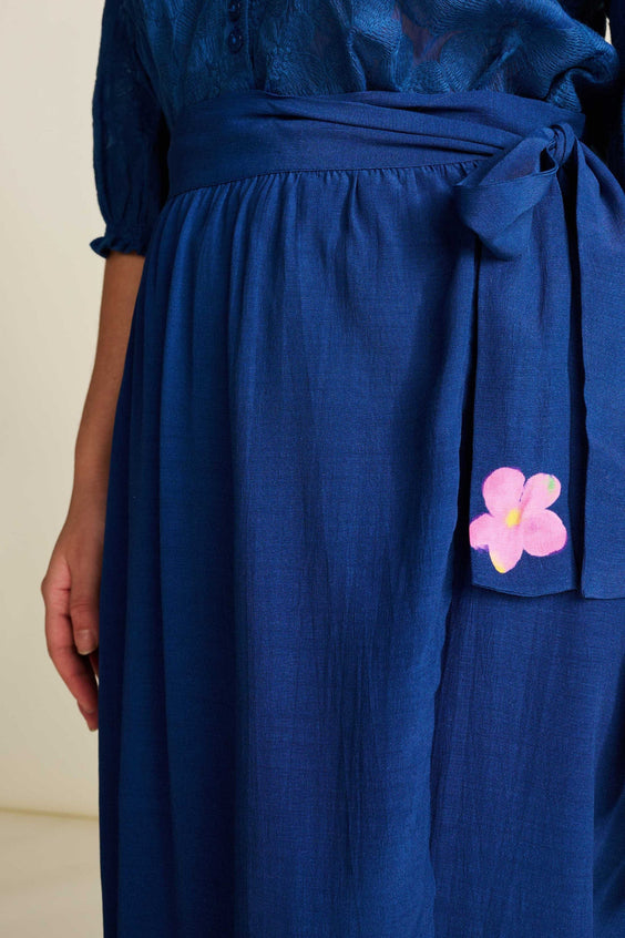 POM Amsterdam Skirts ROK - Ink Blue Blossom