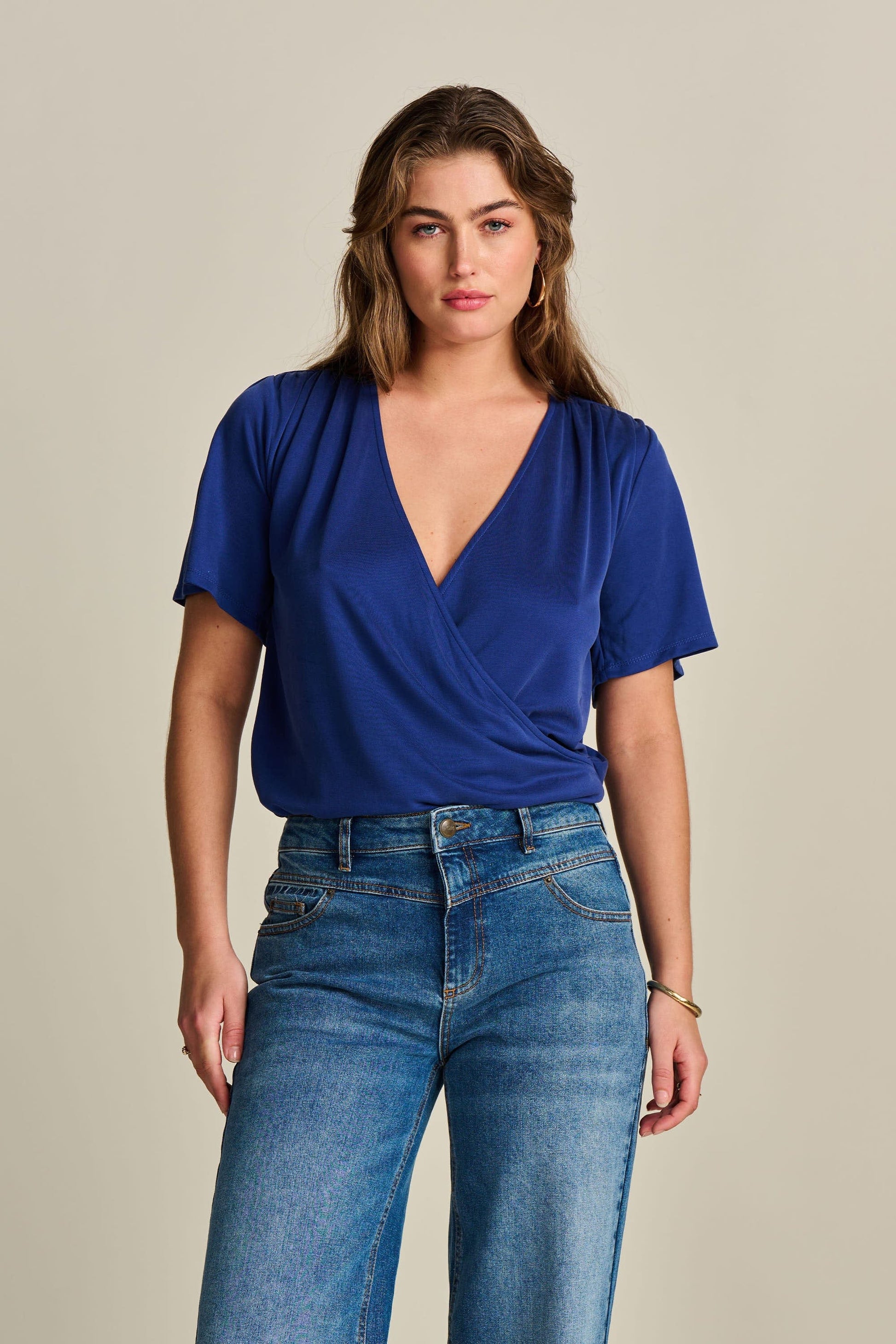 POM Amsterdam Tops TOP - Wrap Ink Blue