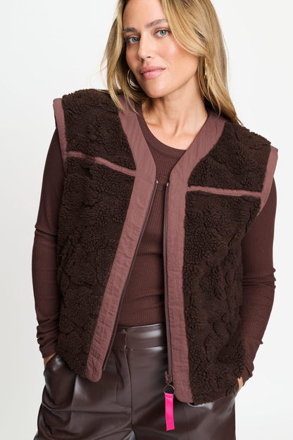 GILET - Gigi Chocolate Brown