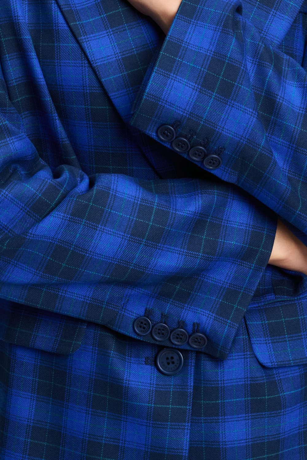 POM Amsterdam Blazers BLAZER - Laurie Check Blue