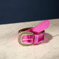 POM Amsterdam Belts RIEM - Metallic Fuchsia Croco