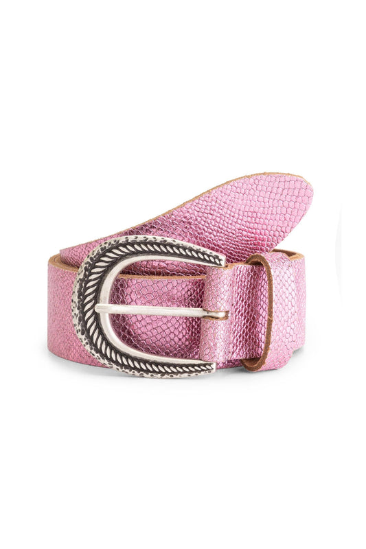 POM Amsterdam Belts RIEM - Snake Vibrant Pink
