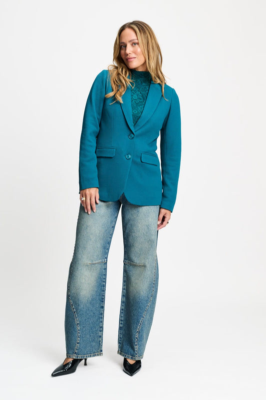 POM Amsterdam Blazers BLAZER - Chloé Teal Green