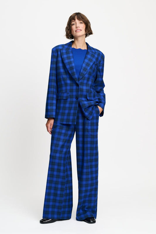 POM Amsterdam Blazers BLAZER - Laurie Check Blue