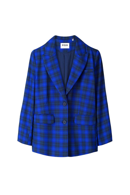 POM Amsterdam Blazers BLAZER - Laurie Check Blue