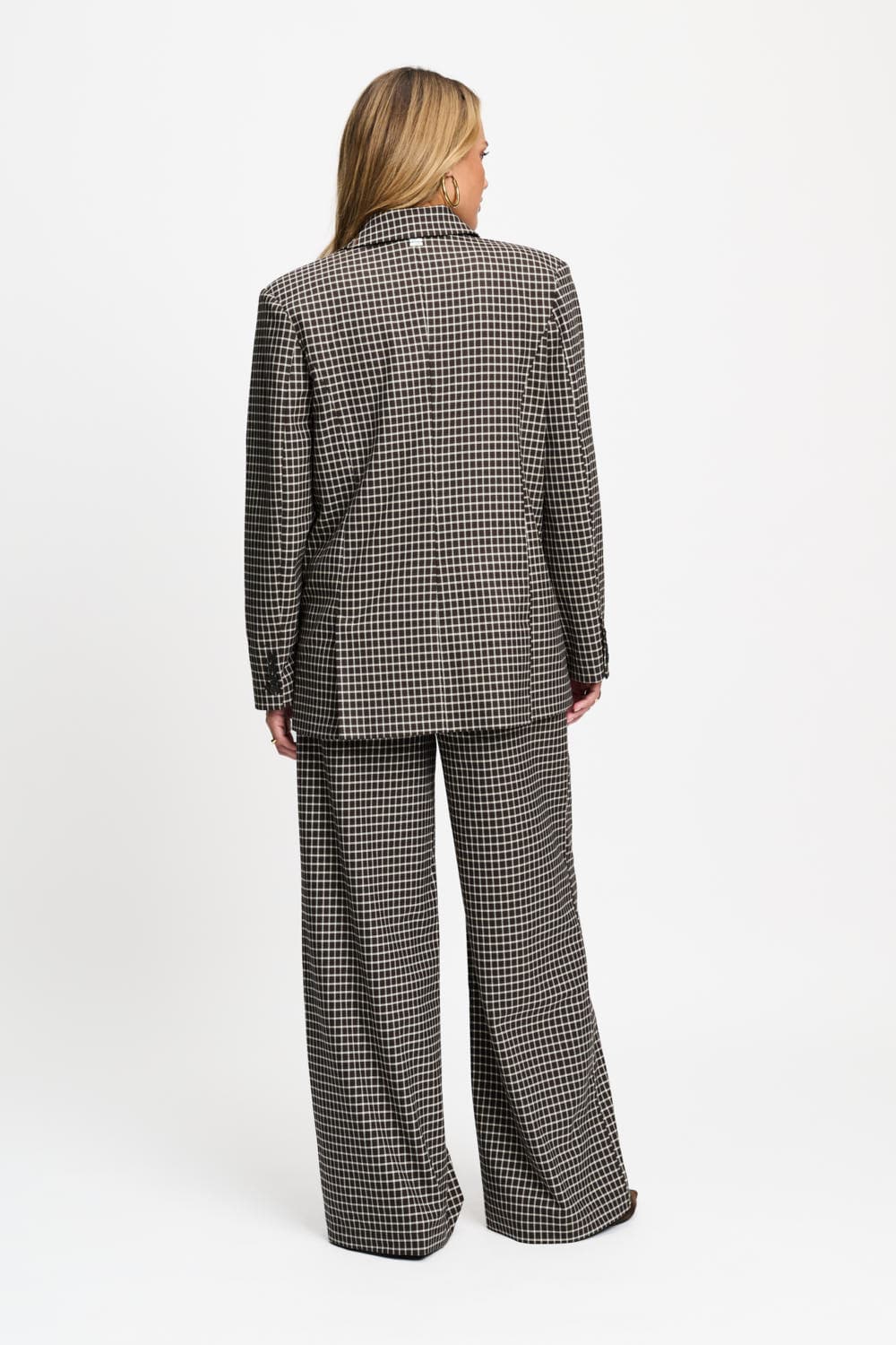 POM Amsterdam Blazers BLAZER - Laurie Check Brown