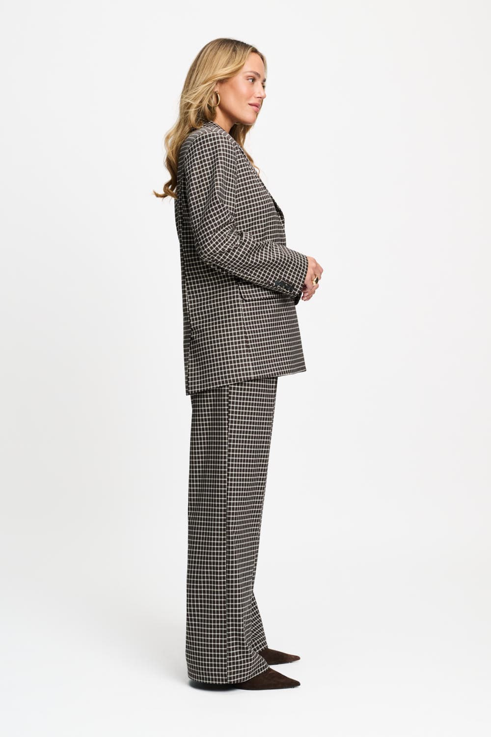 POM Amsterdam Blazers BLAZER - Laurie Check Brown