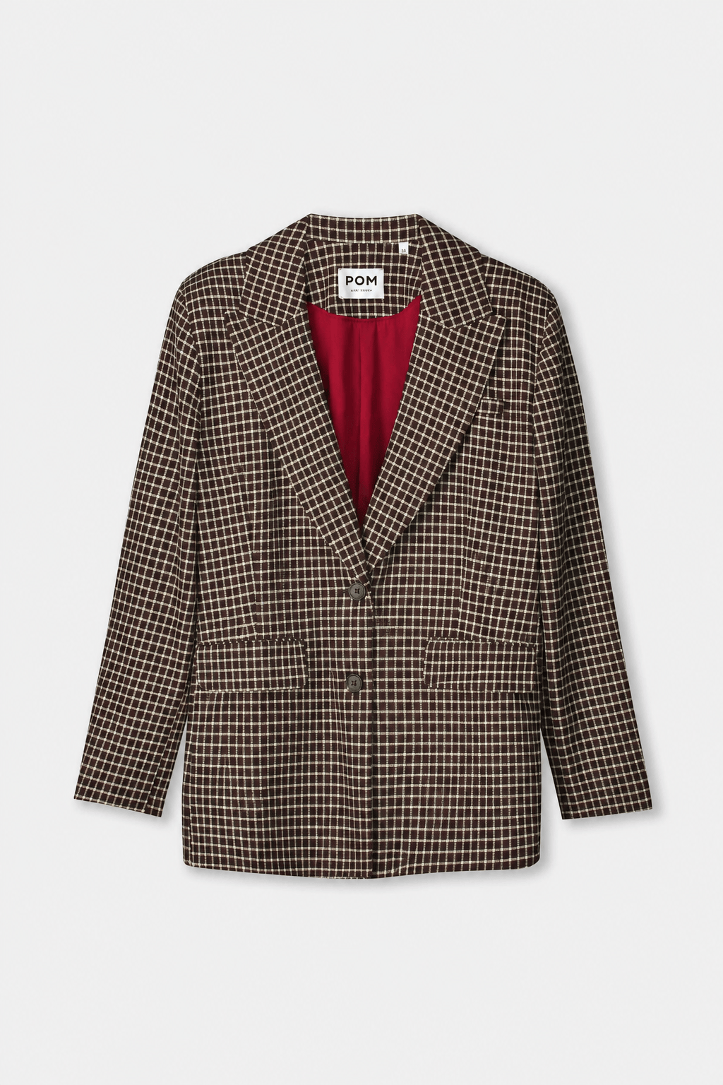 POM Amsterdam Blazers BLAZER - Laurie Check Brown