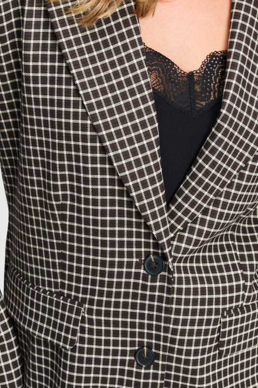 POM Amsterdam Blazers BLAZER - Laurie Check Brown