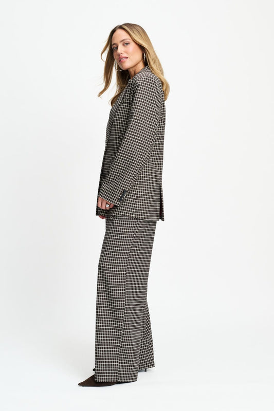 POM Amsterdam Blazers BLAZER - Laurie Check Brown