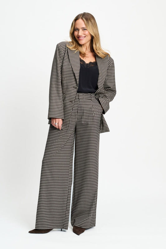 POM Amsterdam Blazers BLAZER - Laurie Check Brown