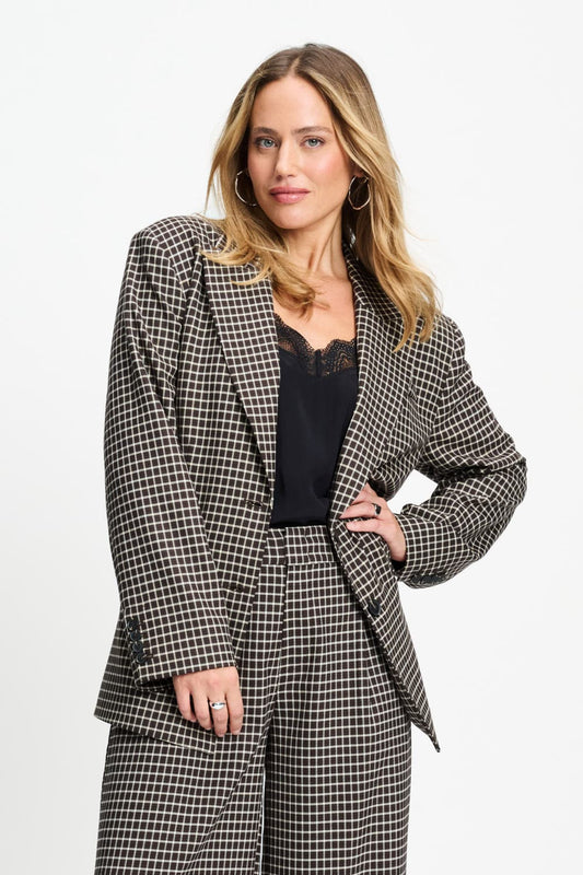 POM Amsterdam Blazers Brown / 34 BLAZER - Laurie Check Brown