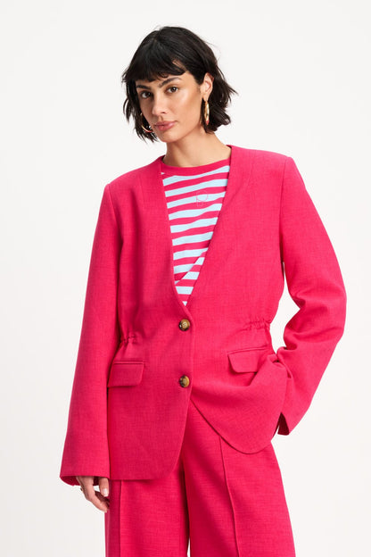 POM Amsterdam Blazers Pink / 34 BLAZER - Bright Rose