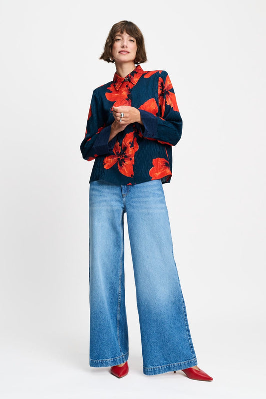 POM Amsterdam Blouses BLOUSE - Alex Bloom Rouge