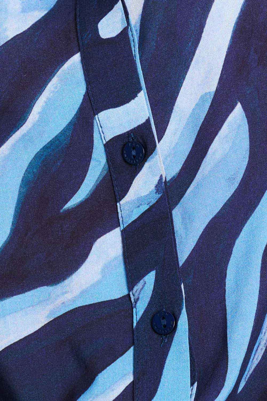 POM Amsterdam Blouses BLOUSE - Animal Blue