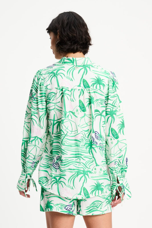 POM Amsterdam Blouses BLOUSE - Beach Vibes Linen