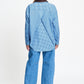 POM Amsterdam Blouses BLOUSE - Beau Check Sapphire Blue