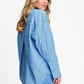 POM Amsterdam Blouses BLOUSE - Beau Check Sapphire Blue