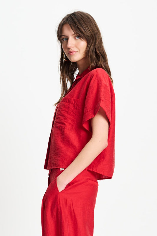 POM Amsterdam Blouses BLOUSE - Bloom Red