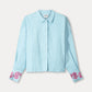 POM Amsterdam Blouses BLOUSE - Blue Sequins Urban Flora