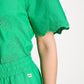 POM Amsterdam Blouses BLOUSE - Broderie Anglaise Palm Green