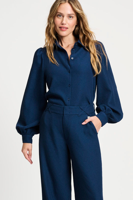 POM Amsterdam Blouses BLOUSE - Bubble Nightfall Blue