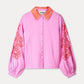 POM Amsterdam Blouses BLOUSE - Cheering Pink Sequins