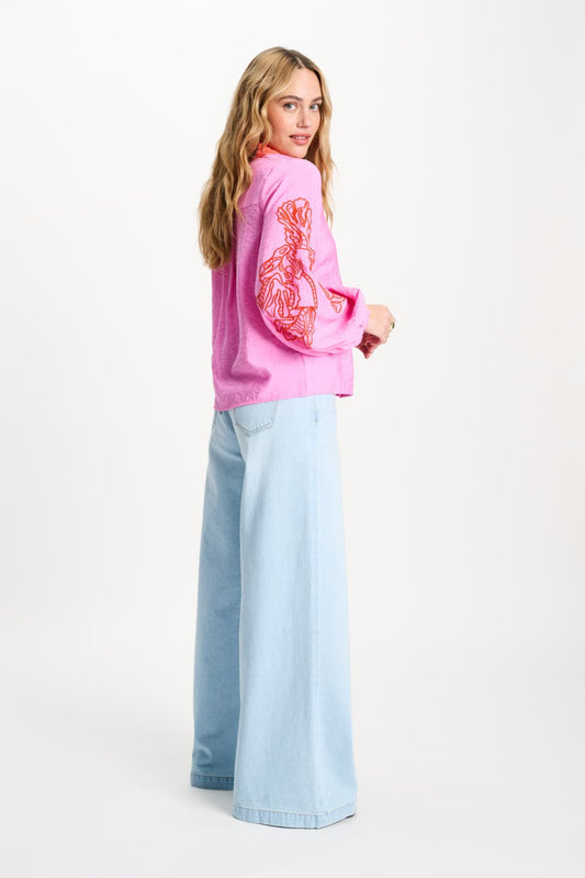 POM Amsterdam Blouses BLOUSE - Cheering Pink Sequins