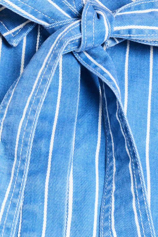 POM Amsterdam Blouses BLOUSE - Denim Stripes Blue