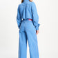 POM Amsterdam Blouses BLOUSE - Denim Stripes Blue