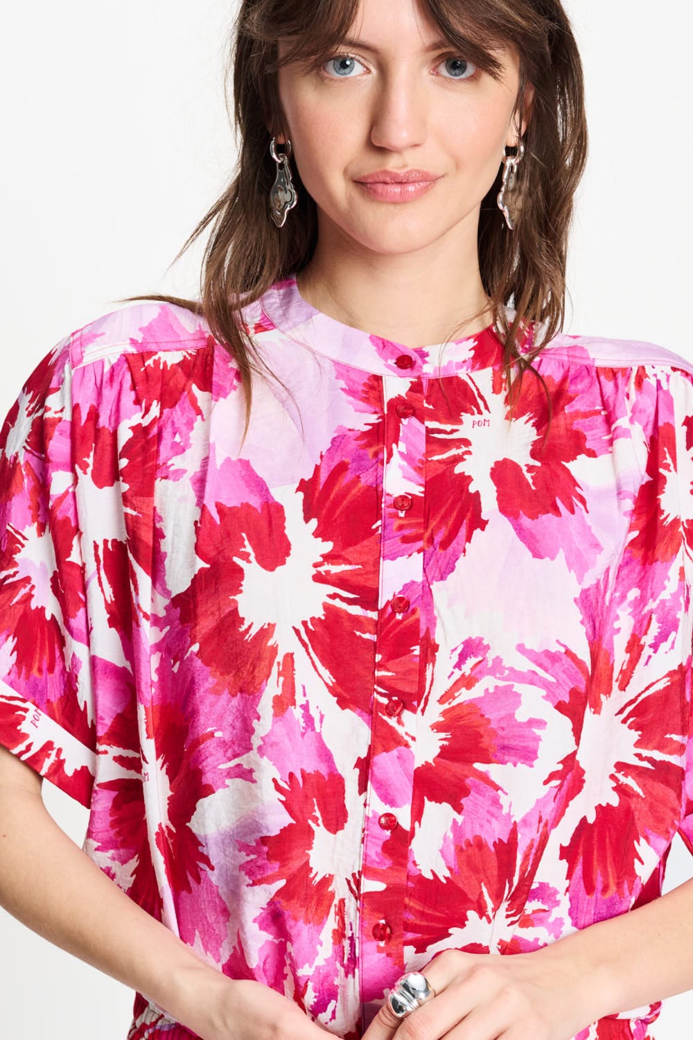 POM Amsterdam Blouses BLOUSE - Fenna Bubble Bloom Lavender