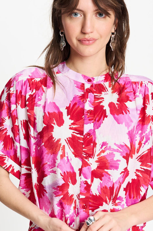 POM Amsterdam Blouses BLOUSE - Fenna Bubble Bloom Lavender