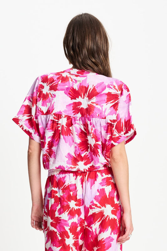 POM Amsterdam Blouses BLOUSE - Fenna Bubble Bloom Lavender