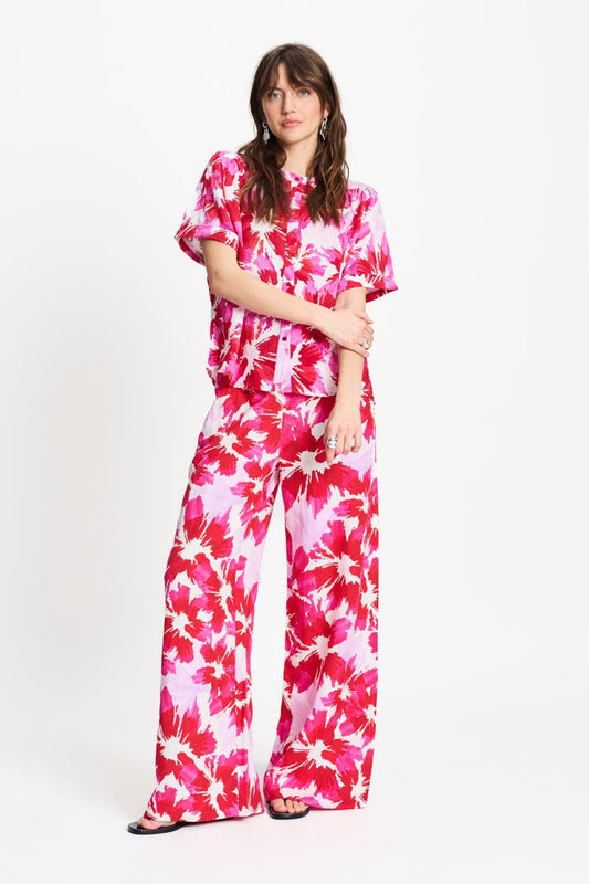 POM Amsterdam Blouses BLOUSE - Fenna Bubble Bloom Lavender