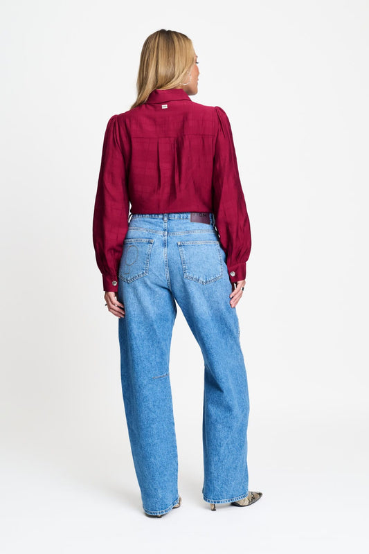 POM Amsterdam Blouses BLOUSE - Ivy Burgundy Red