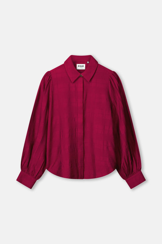 POM Amsterdam Blouses BLOUSE - Ivy Burgundy Red