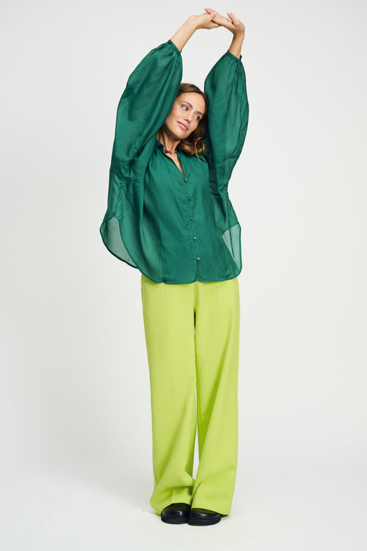 POM Amsterdam Blouses BLOUSE - Lena Meadow Green