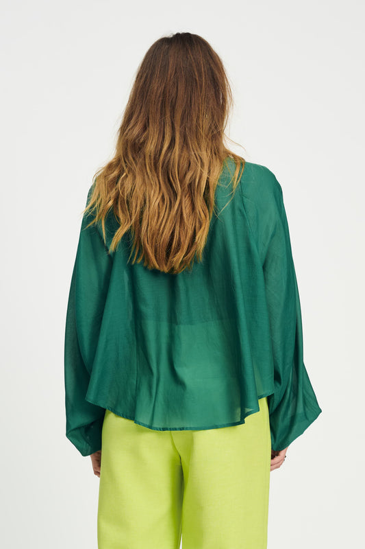 POM Amsterdam Blouses BLOUSE - Lena Meadow Green