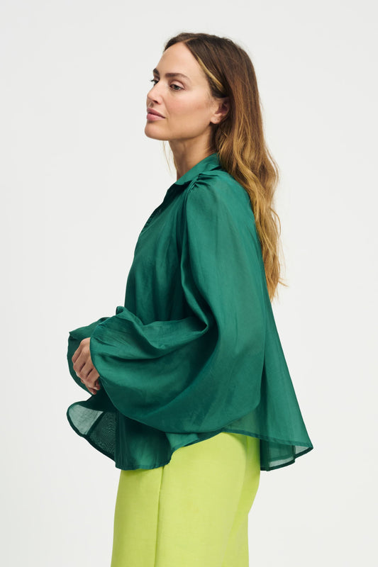 POM Amsterdam Blouses BLOUSE - Lena Meadow Green