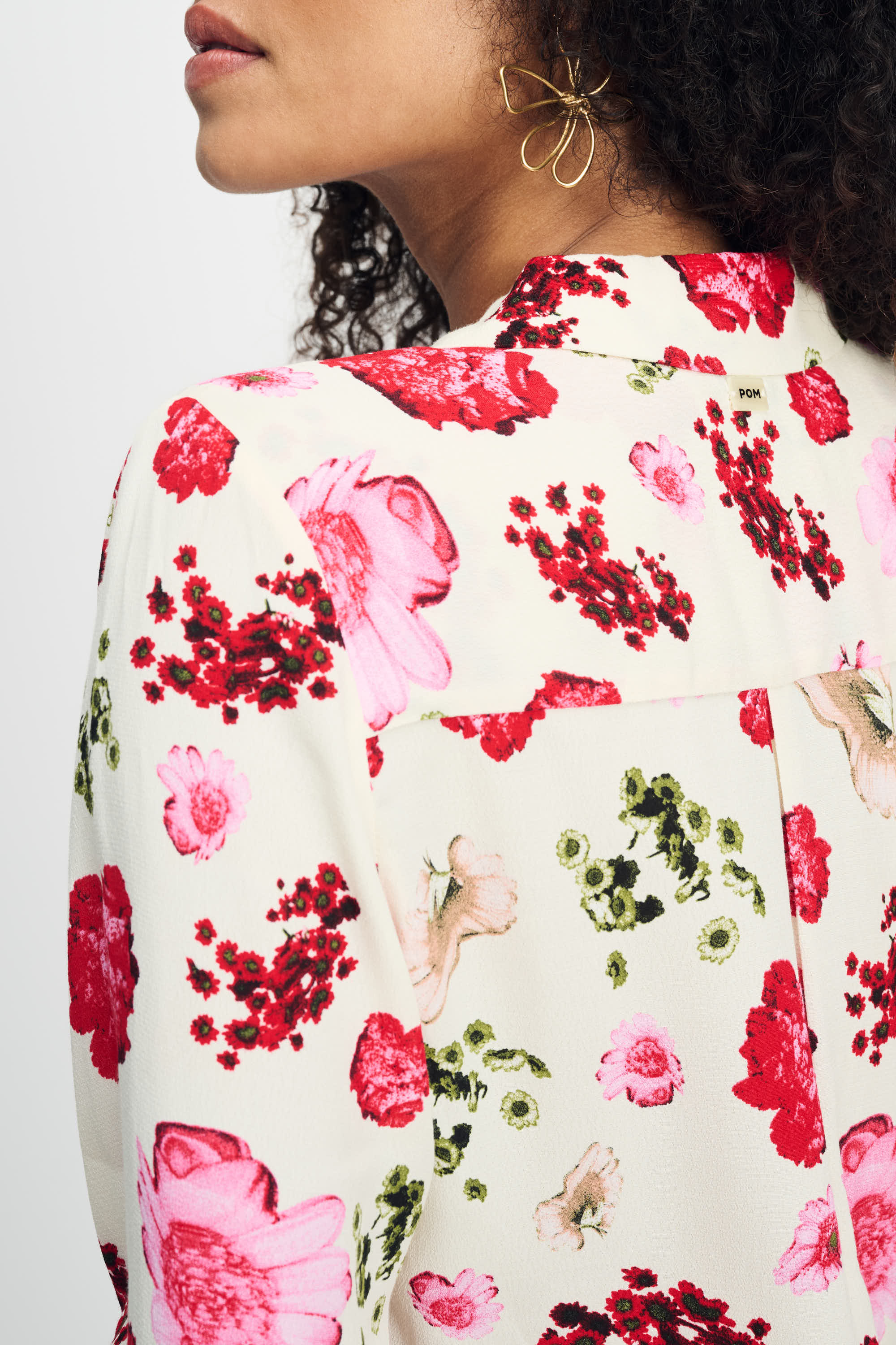 POM Amsterdam Blouses BLOUSE - Mila Bouquet Cream