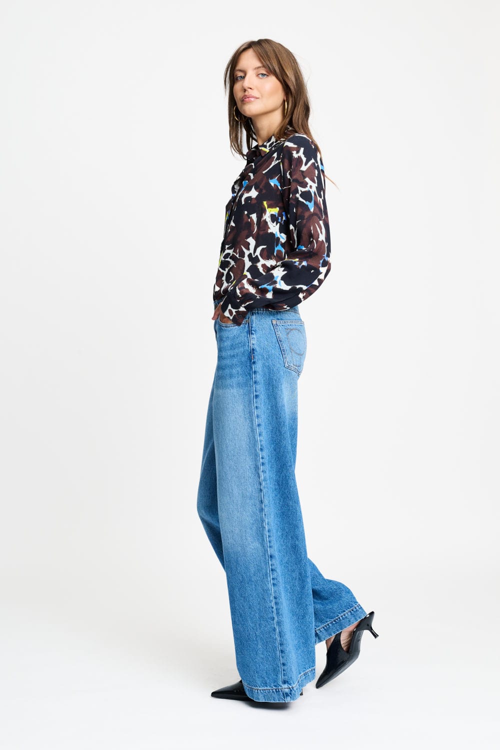 POM Amsterdam Blouses BLOUSE - Mila Bovine Brown