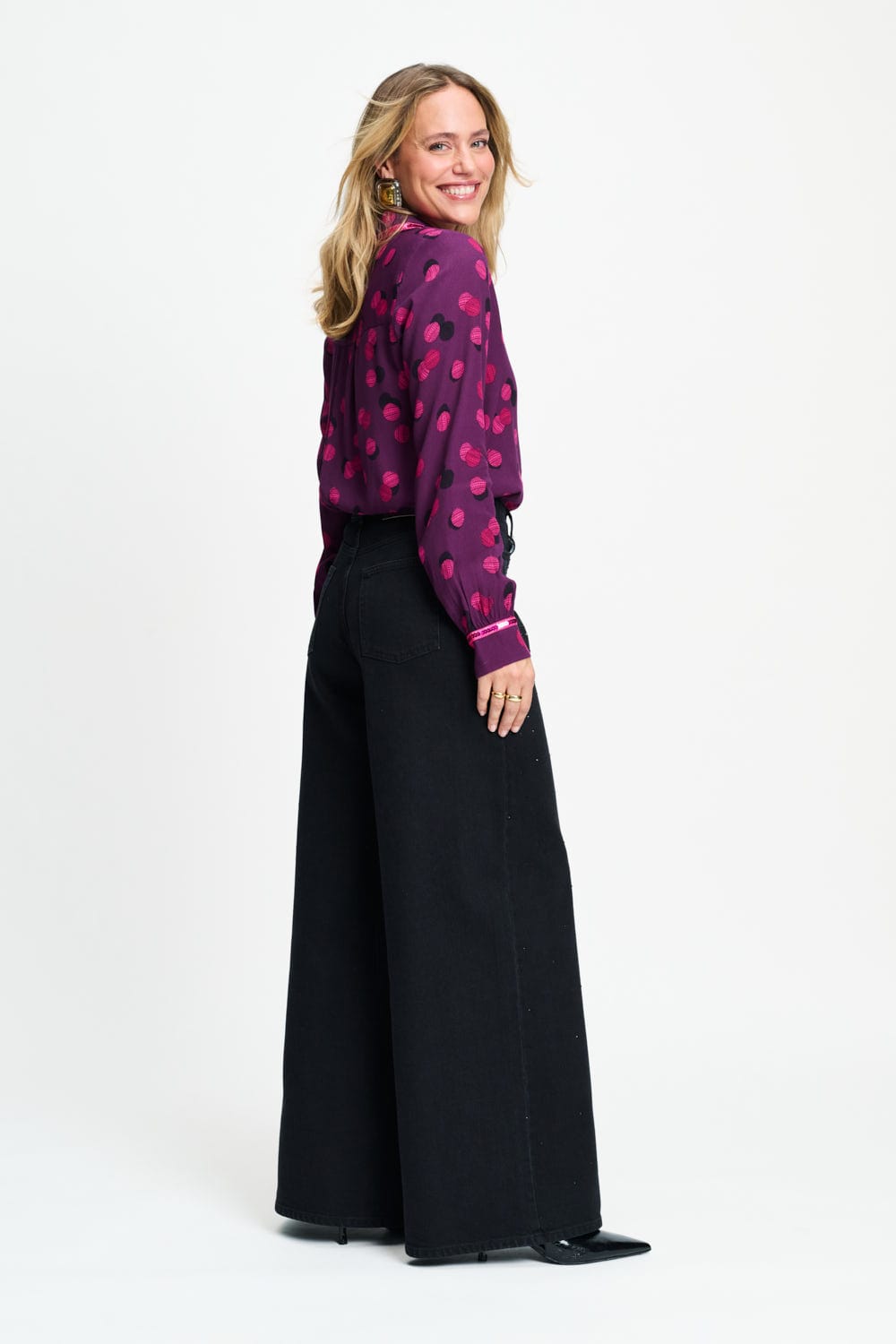 POM Amsterdam Blouses BLOUSE - Mila Disco Dots