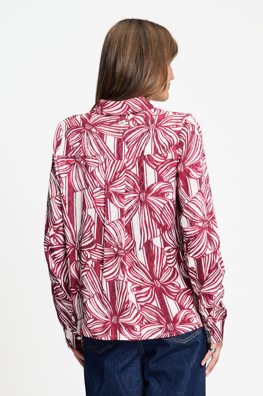 POM Amsterdam Blouses BLOUSE - Mila Ribbon Red