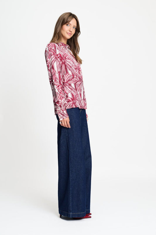 POM Amsterdam Blouses BLOUSE - Mila Ribbon Red
