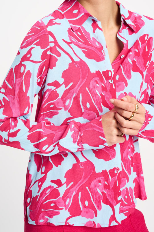 POM Amsterdam Blouses BLOUSE - Mila Urban Flora Blue