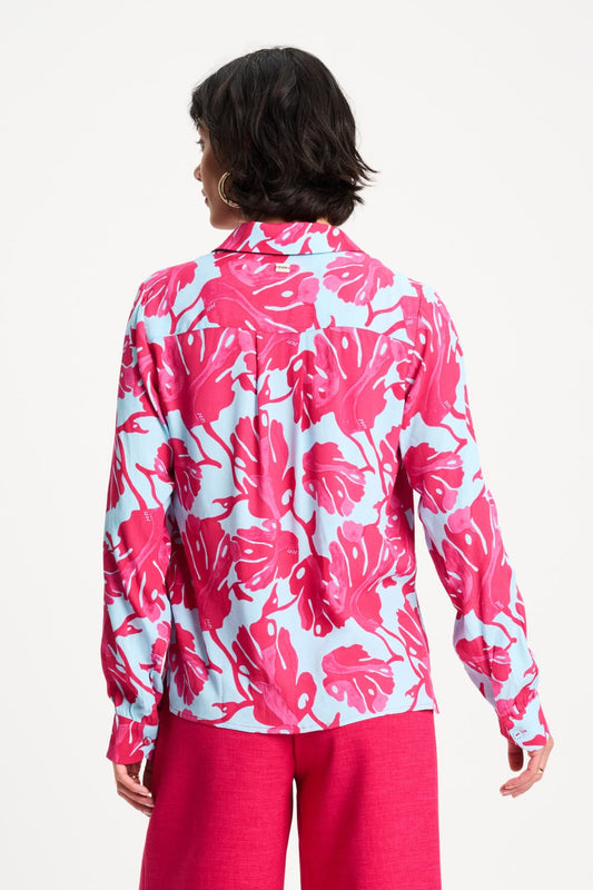 POM Amsterdam Blouses BLOUSE - Mila Urban Flora Blue